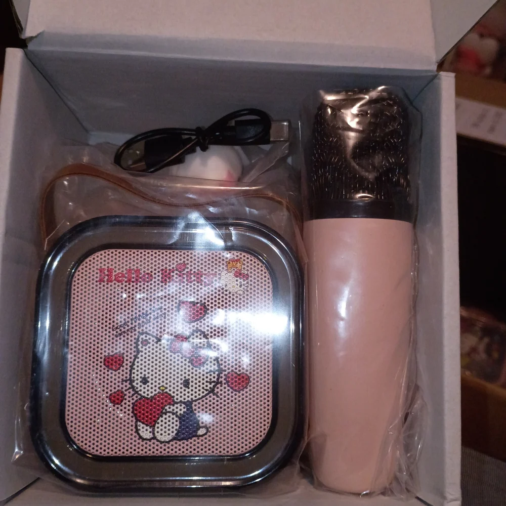 Hello Kitty Bluetooth Speaker and Microphone Set - Pink and Black